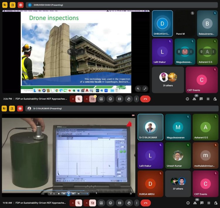 Online FDP on NDT for Infrastructure inaugurated at CIET