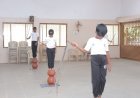 Students Create World Record by Performing Silambam Blindfolded on Pots for 4 Hours