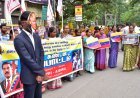 Protest Held in Coimbatore Condemning US President Donald Trump