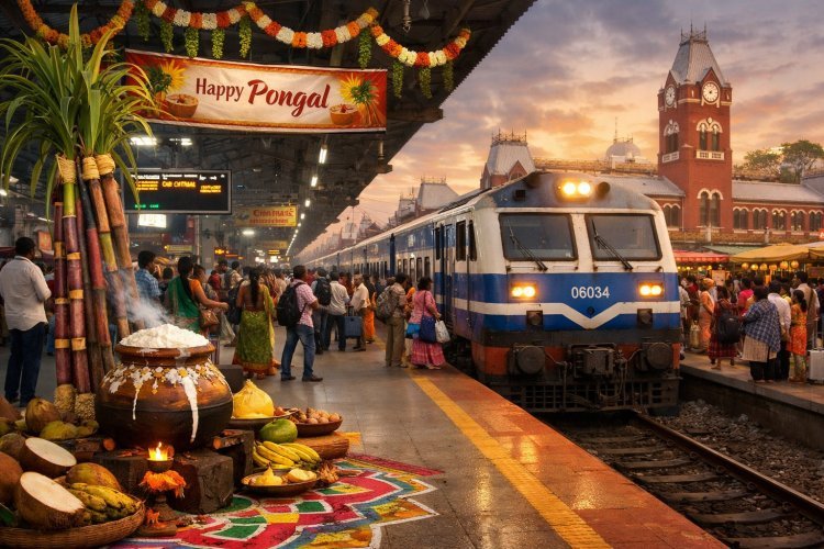 Special Trains Announced for Pongal Festival: Additional Services to Chennai, Coimbatore, Podanur and Mangaluru
