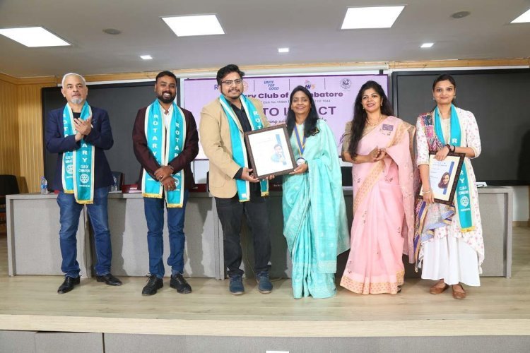 Rotary Club of Coimbatore Honours people who impact with ink