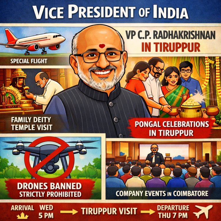 Drone Ban Imposed Ahead of Vice President C.P. Radhakrishnan’s Visit to Tiruppur and Coimbatore