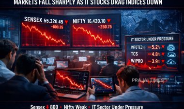 Bear Grip on Markets: Sensex Drops 800 Points, Nifty Slides Amid IT Sell-Off