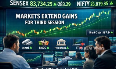Sensex, Nifty Extend Gains for Third Day on Banking and FMCG Buying