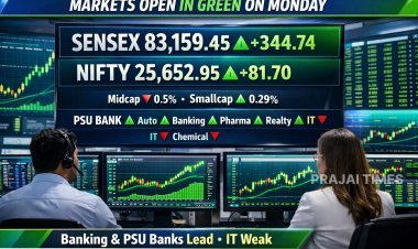 Stock Markets Open Higher on Monday; Sensex and Nifty Trade in Green