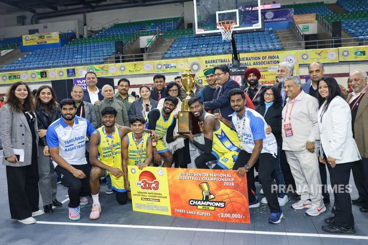 TAMIL NADU MEN CLINCH A HAT-TRICK OF SENIOR 3 x 3 BASKETBALL TROPHY