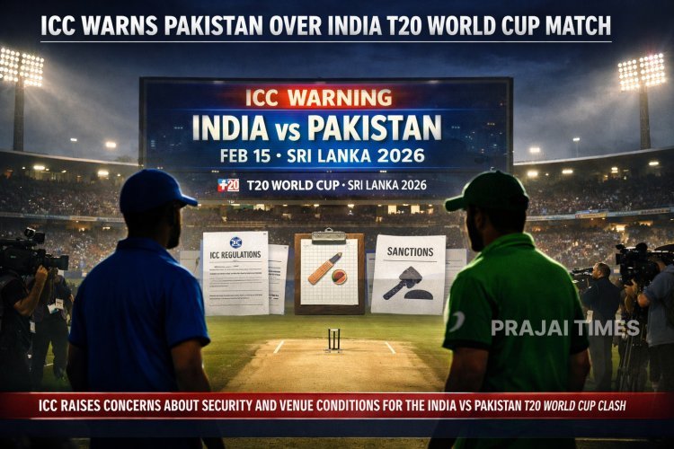 ICC Warns Pakistan Cricket Board Over T20 World Cup Match Against India