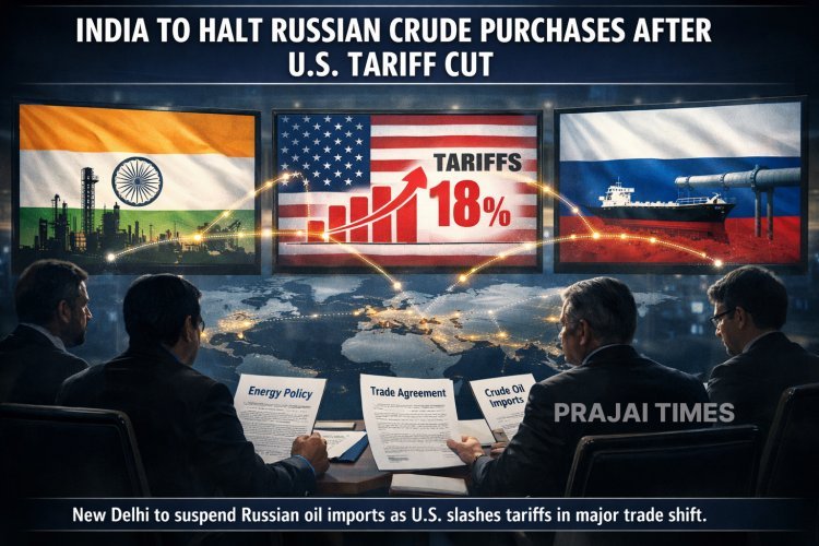 India to Halt Russian Crude Oil Purchases After U.S. Cuts Tariffs to 18%