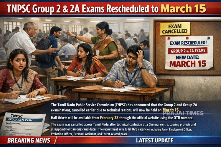 TNPSC Group 2 & 2A Exams to Be Held on March 15