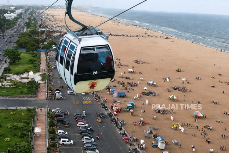 Rope Car Service Planned at Marina Beach in Chennai