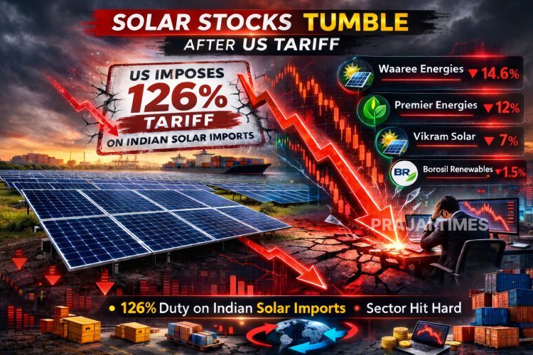 US Imposes 126% Tariff on Indian Solar Imports; Solar Stocks Slide