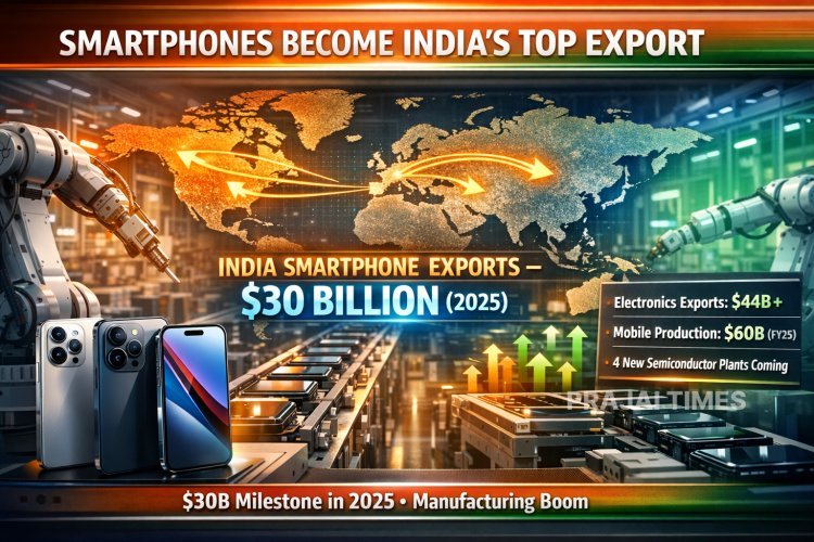 Smartphones Emerge as India’s Top Export in 2025 with $30 Billion Milestone