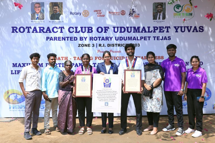 Udumalpet sets a National Record to raise awareness on Mental Health