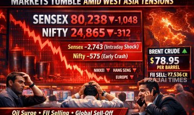 Sensex and Nifty Fall Over 1% Amid West Asia Tensions and Surge in Crude Oil Prices