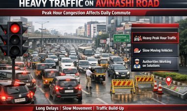 Heavy Traffic Reported on Avinashi Road in Coimbatore