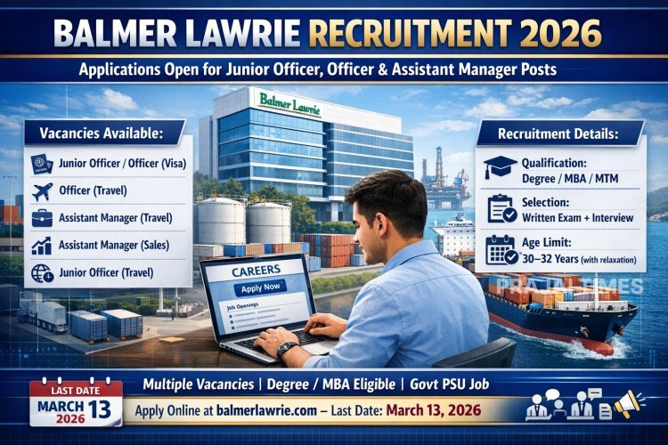Balmer Lawrie Recruitment 2026: Apply Online for Junior Officer, Officer and Assistant Manager Posts