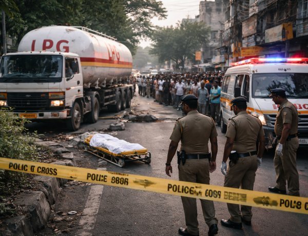16-Year-Old Girl Killed in LPG Tanker Truck Accident in Coimbatore