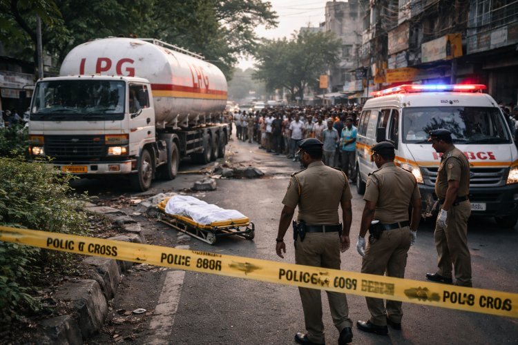16-Year-Old Girl Killed in LPG Tanker Truck Accident in Coimbatore