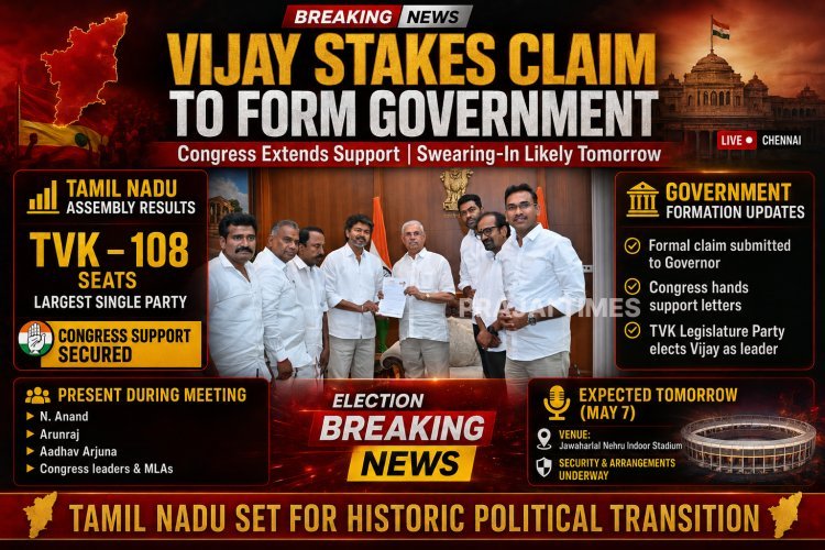 Vijay Meets Tamil Nadu Governor to Stake Claim for Government Formation