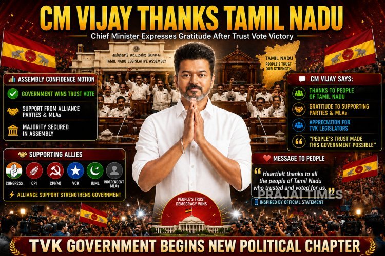 CM Vijay Thanks Supporting Parties and Tamil Nadu People After Trust Vote Victory
