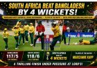 SOUTH AFRICA OVERCOME TENSE MOMENTS TO BEAT BANGLADESH