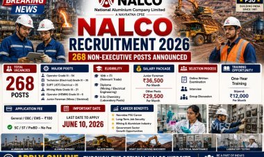 NALCO Recruitment 2026: Apply Online for 268 Non-Executive Vacancies