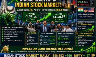 Sensex Surges Nearly 800 Points as Banking and IT Stocks Lead Market Recovery