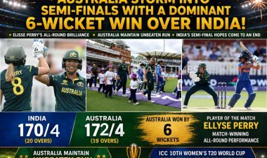 AUSTRALIA ACE THE CHASE ; INDIA EXITS THE WC