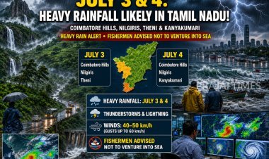 Heavy Rain Likely in Tamil Nadu on July 3 and 4, Says Weather Department