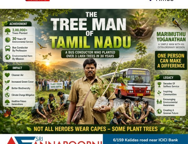 Meet Marimuthu Yoganathan: The Bus Conductor Who Planted Over 3 Lakh Trees in 30 Years