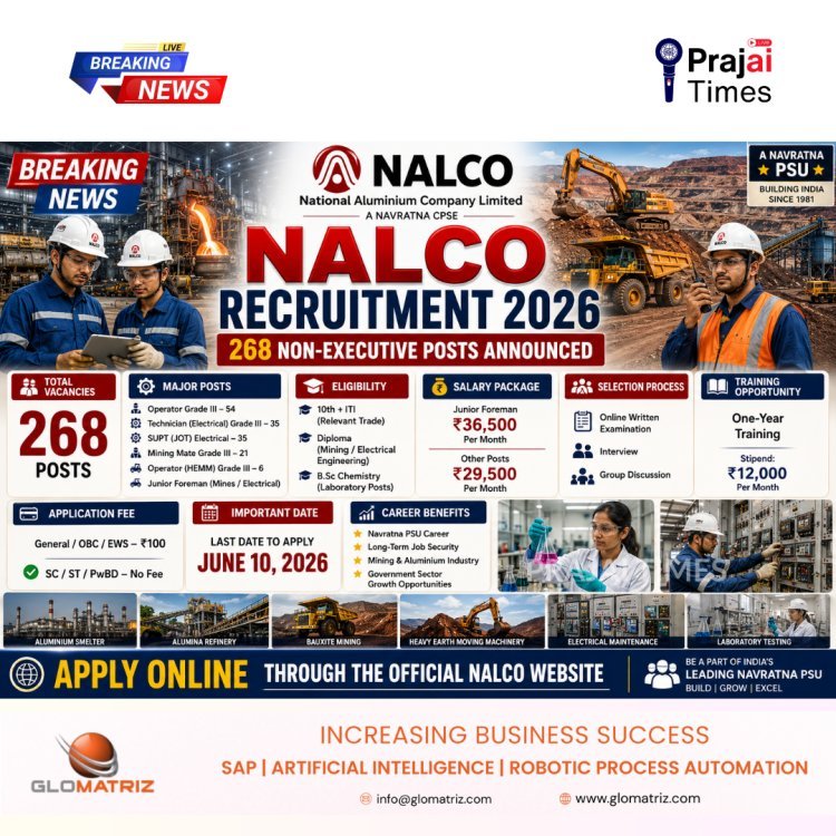 NALCO Recruitment 2026: Apply Online for 268 Non-Executive Vacancies