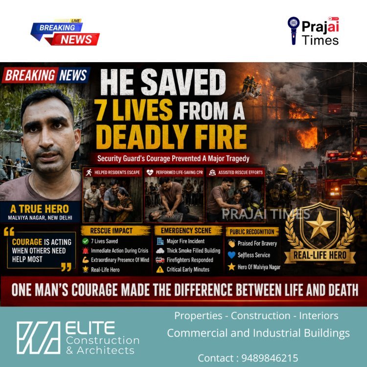 Security Guard Saves 7 Lives During Malviya Nagar Fire Through Brave Rescue Effort