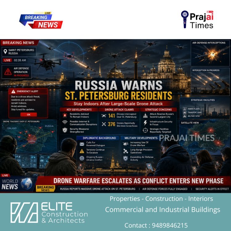Ukraine Launches Massive Drone Attack on St. Petersburg; Russia Issues Public Warning