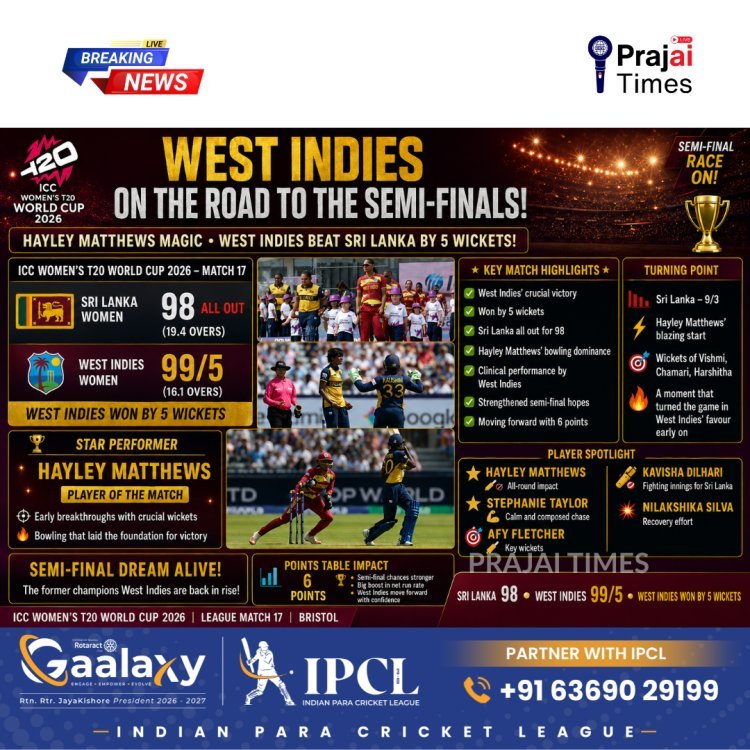 WINDIES BLOW AWAY SRI LANKA WITH AN ASSERTIVE WIN