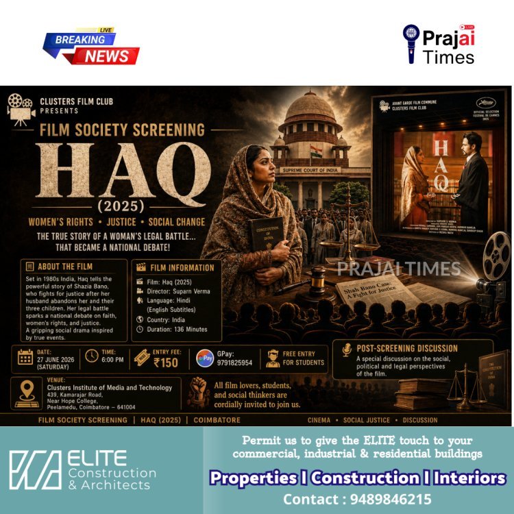 Film Society Screening to Feature Haq (2025), a Powerful Courtroom Drama on Women’s Rights