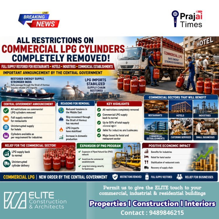 Centre Lifts All Restrictions on Commercial LPG Cylinder Supply After Middle East Ceasefire