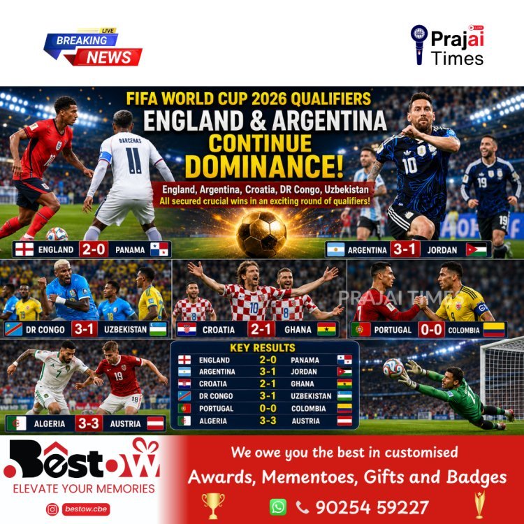 England and Argentina Extend Winning Run in FIFA World Cup 2026 Qualifiers