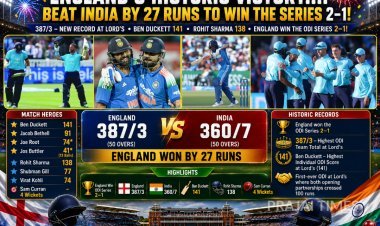 IND vs ENG 3rd ODI: England Beat India by 27 Runs to Win Series 2-1 Despite Rohit Sharma's Brilliant Century