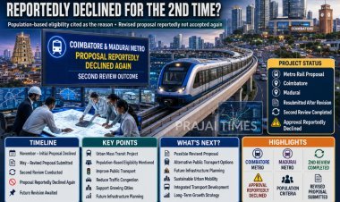 Centre Rejects Coimbatore and Madurai Metro Rail Projects for Second Time