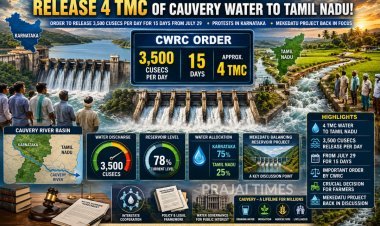 CWRC Directs Karnataka to Release 4 TMC of Cauvery Water to Tamil Nadu