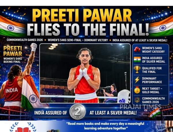 Preeti Pawar Reaches Women's 54kg Boxing Final at Commonwealth Games 2026, Assures India of Silver