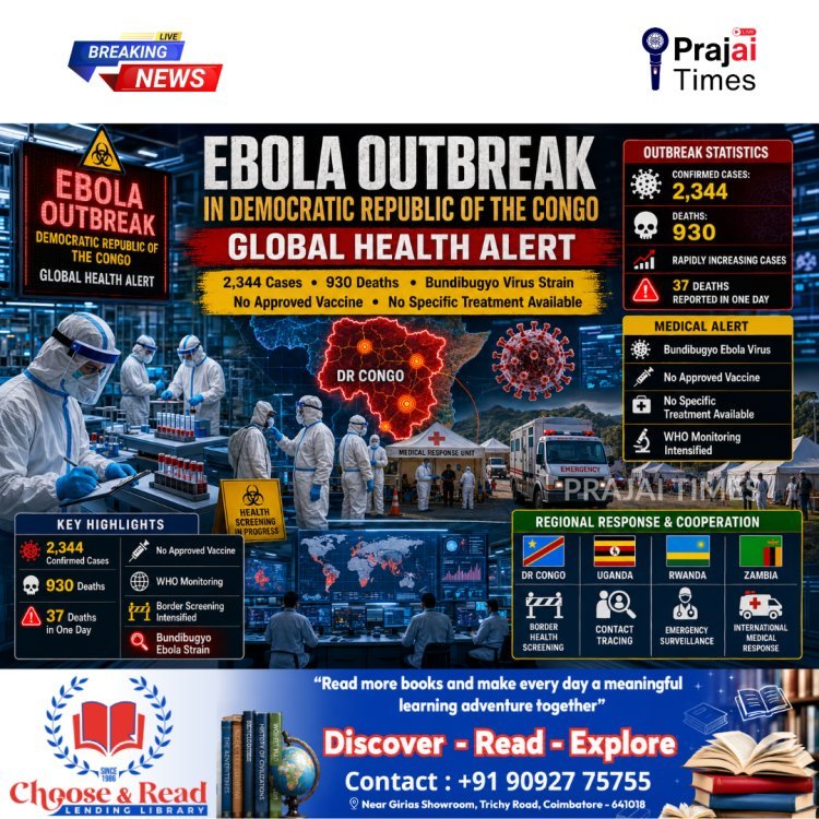 DR Congo Ebola Outbreak Worsens: Cases Rise to 2,344, Death Toll Reaches 930
