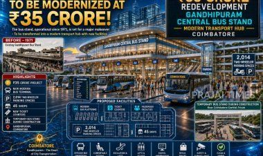 Coimbatore Gandhipuram Central Bus Stand to Get ₹35 Crore Modern Makeover