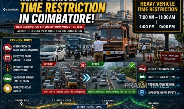 Coimbatore Heavy Vehicle Restrictions from August 17: New Peak-Hour Timings Announced