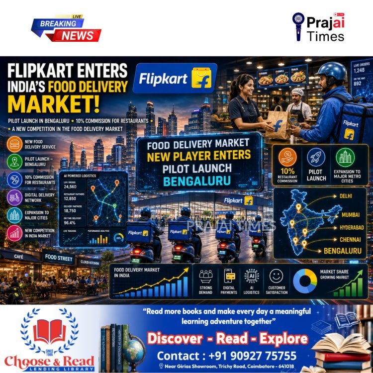 Flipkart to Enter India's Food Delivery Market, Challenging Swiggy and Zomato