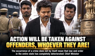 Chief Minister C. Joseph Vijay Says Criminals Will Face Legal Action