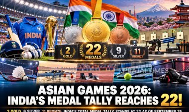 Asian Games 2026: India’s Medal Tally Reaches 22 with 2 Gold, 9 Silver and 11 Bronze