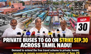 Tamil Nadu Private Bus Owners Announce Statewide Strike on September 30