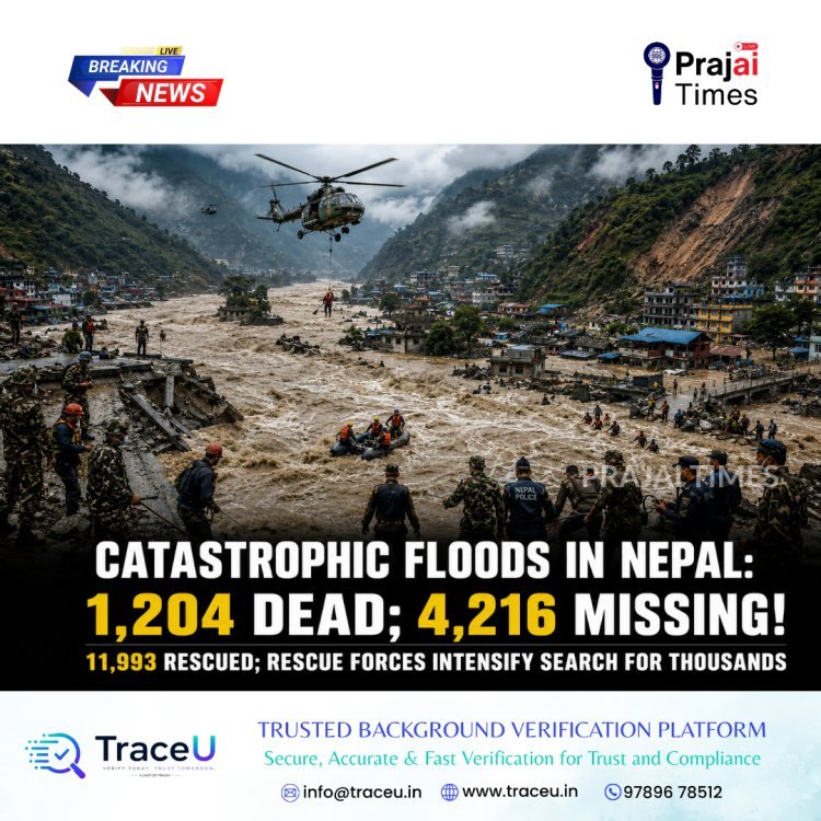 Nepal Bhotekoshi Floods: Nearly 12,000 Rescued, 4,216 Missing and Death Toll Rises to 1,204