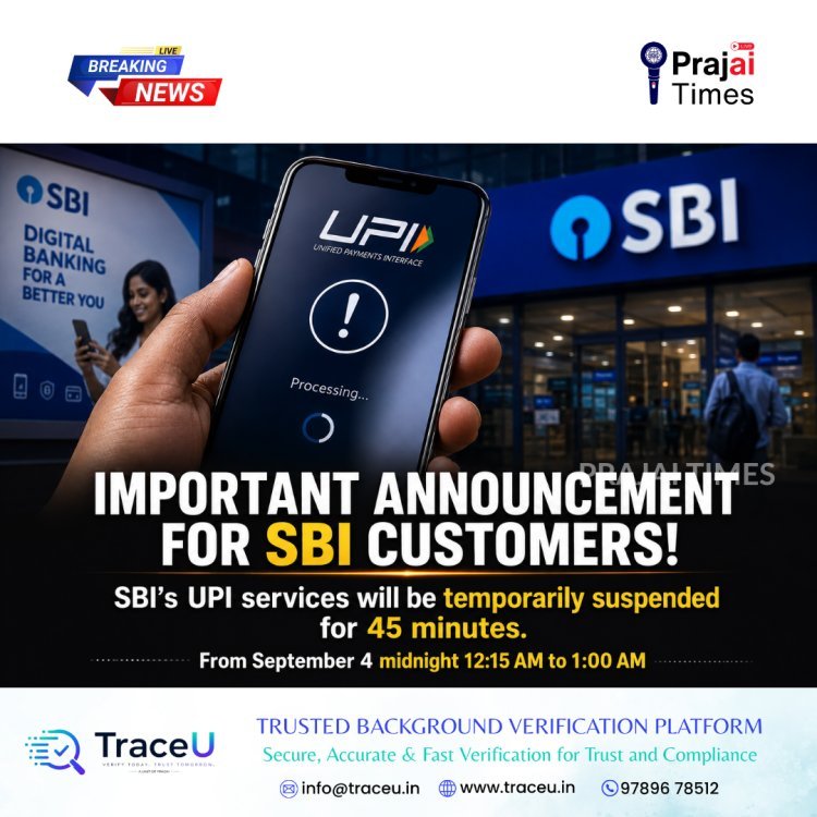 SBI UPI Services to Be Temporarily Unavailable for 45 Minutes on September 4